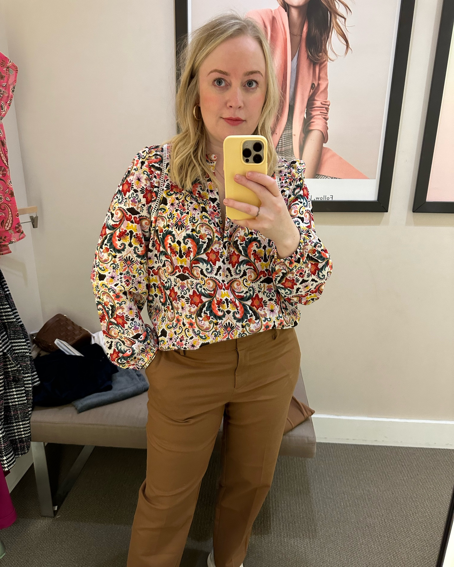 This top has the most #hocautumn colors in it  