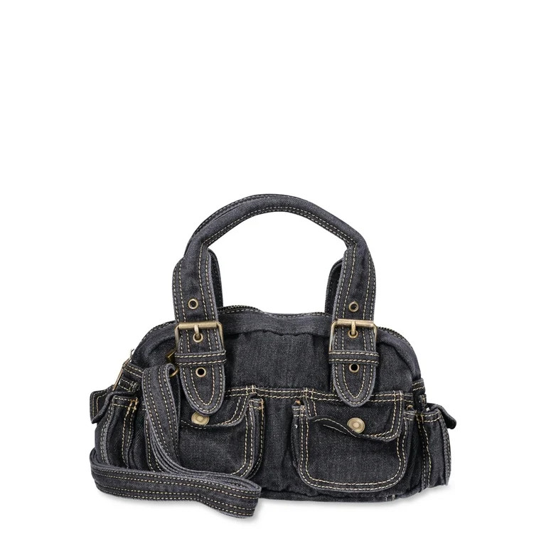 No Boundaries Women's Cargo Crossbody Bag, Dark Denim | Walmart (US)
