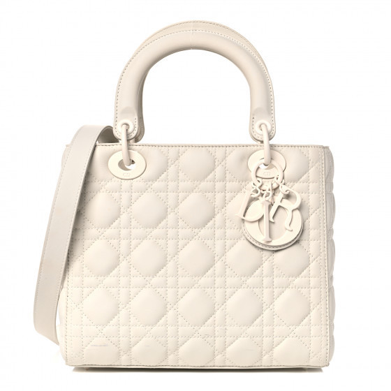 CHRISTIAN DIOR

Ultra Matte Calfskin Cannage Medium Lady Dior Latte | Fashionphile