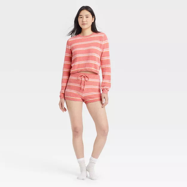 Women's Striped Chenille Lounge Top - Colsie™ | Target