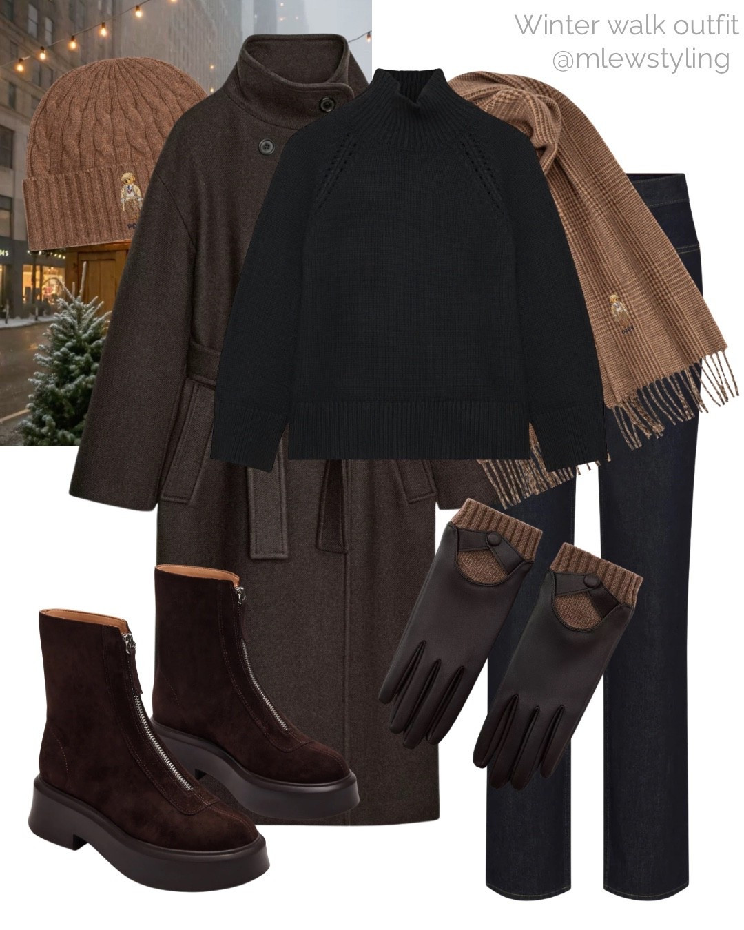 Winter walks and Christmas markets 🤎

Tags: winter outfit, brown suede winter boots, leather gloves, straight leg jeans, wool coat, brown turtleneck sweater, cozy jumper, polo bear beanie, Ralph Lauren scarf, brown and black outfit 

#LTKootd #LTKHoliday #LTKSeasonal