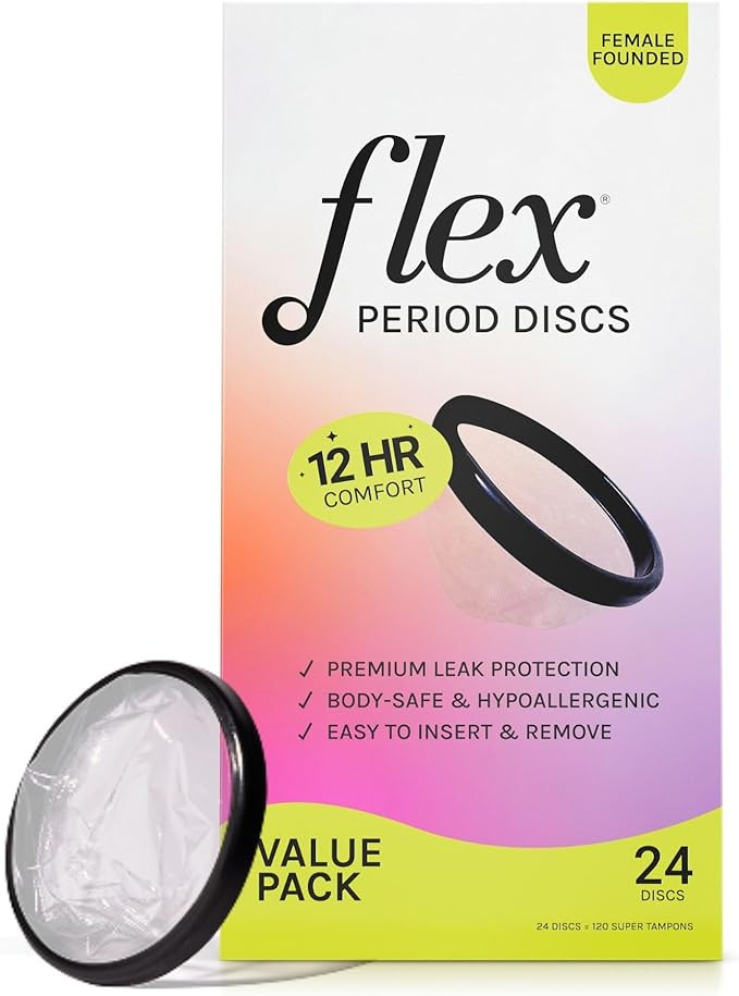 Flex Menstrual Discs | Disposable Period Discs | Reduce Cramps & Dryness | Beginner-Friendly Tamp... | Amazon (US)