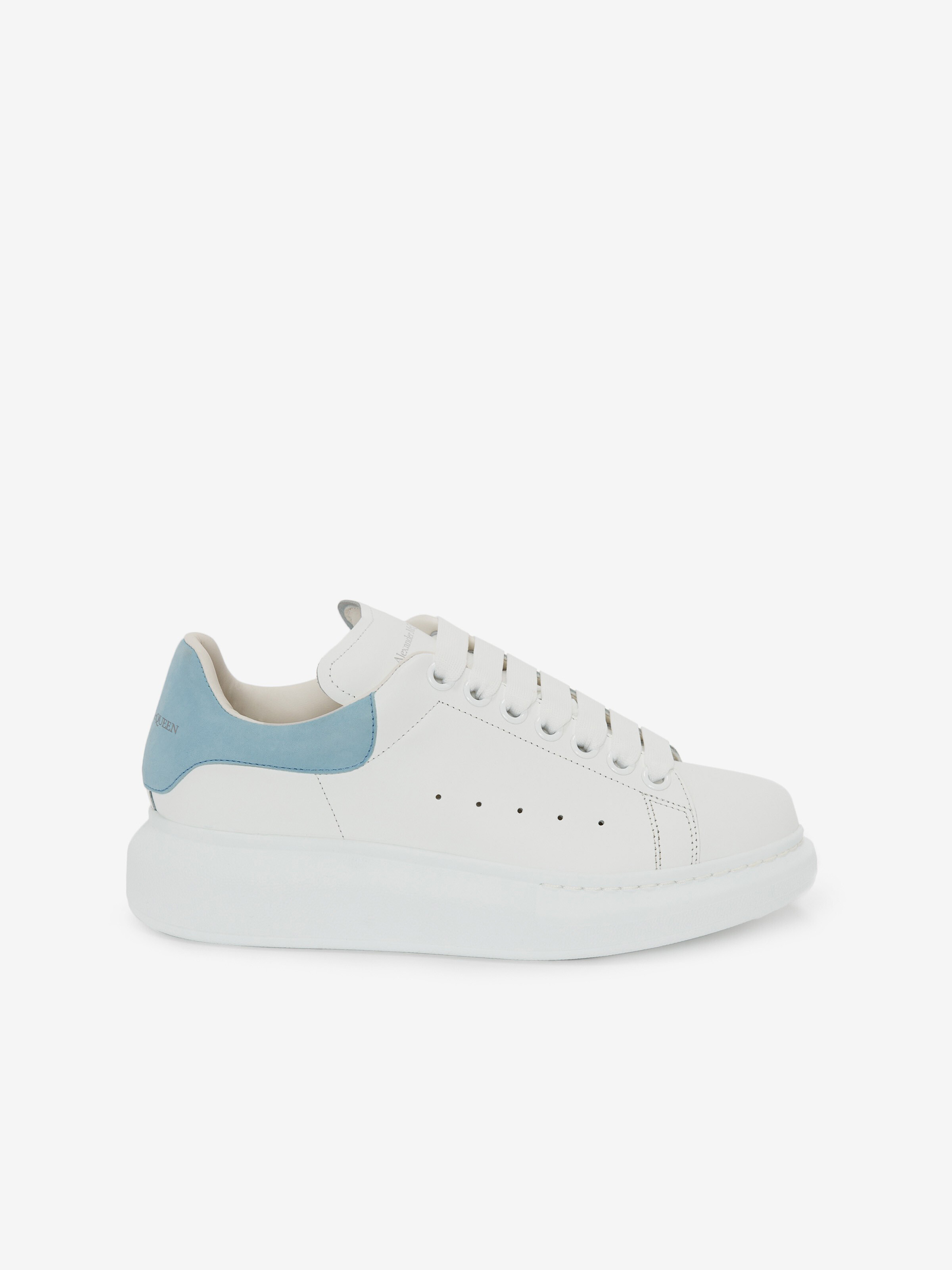Women's Oversized Sneaker in White/Blue | McQueen US