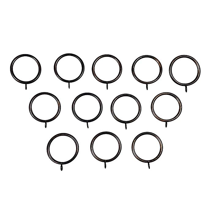 Classic Home Metal Rings in Antique Bronze (Set of 12) | Bed Bath & Beyond