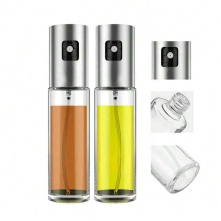 2 Peças Spray Pulverizador Vidro Inox Borrifador Azeite Vinagreessenciais De Cozinha Oliva Spray... | SHEIN