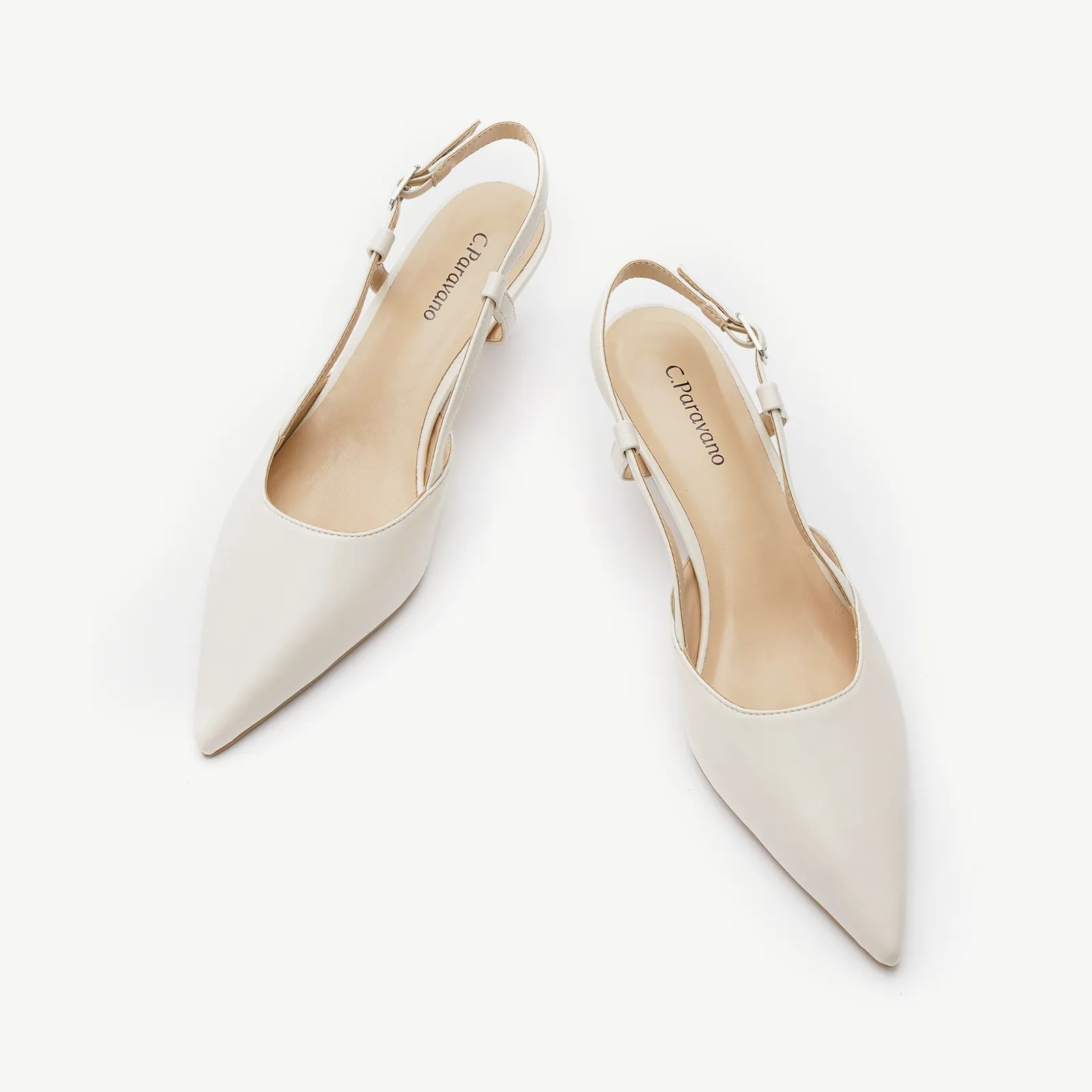 Elegant Pointe Toe Slingback Flats | C.Paravano | cparavano