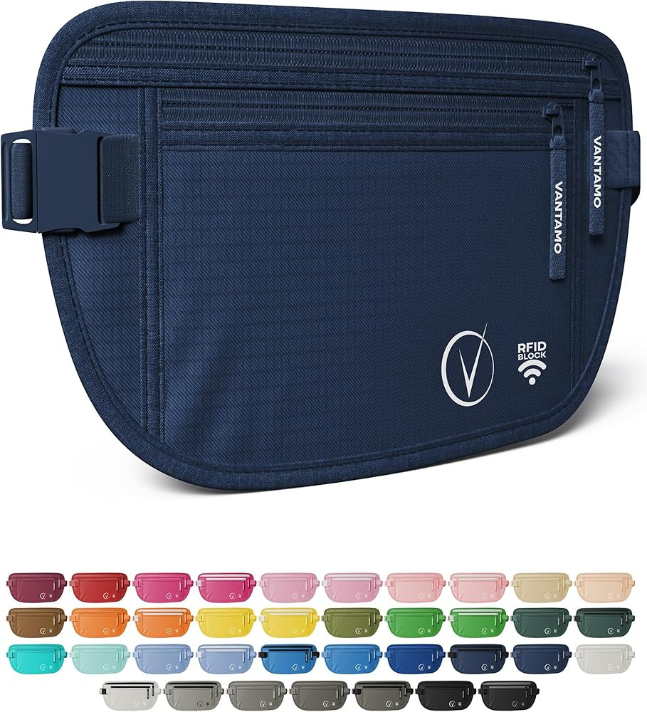 Money Belt for Travel - Security Fanny Pack for Phone, Money, Passport, & More with Anti Theft RF... | Amazon (US)