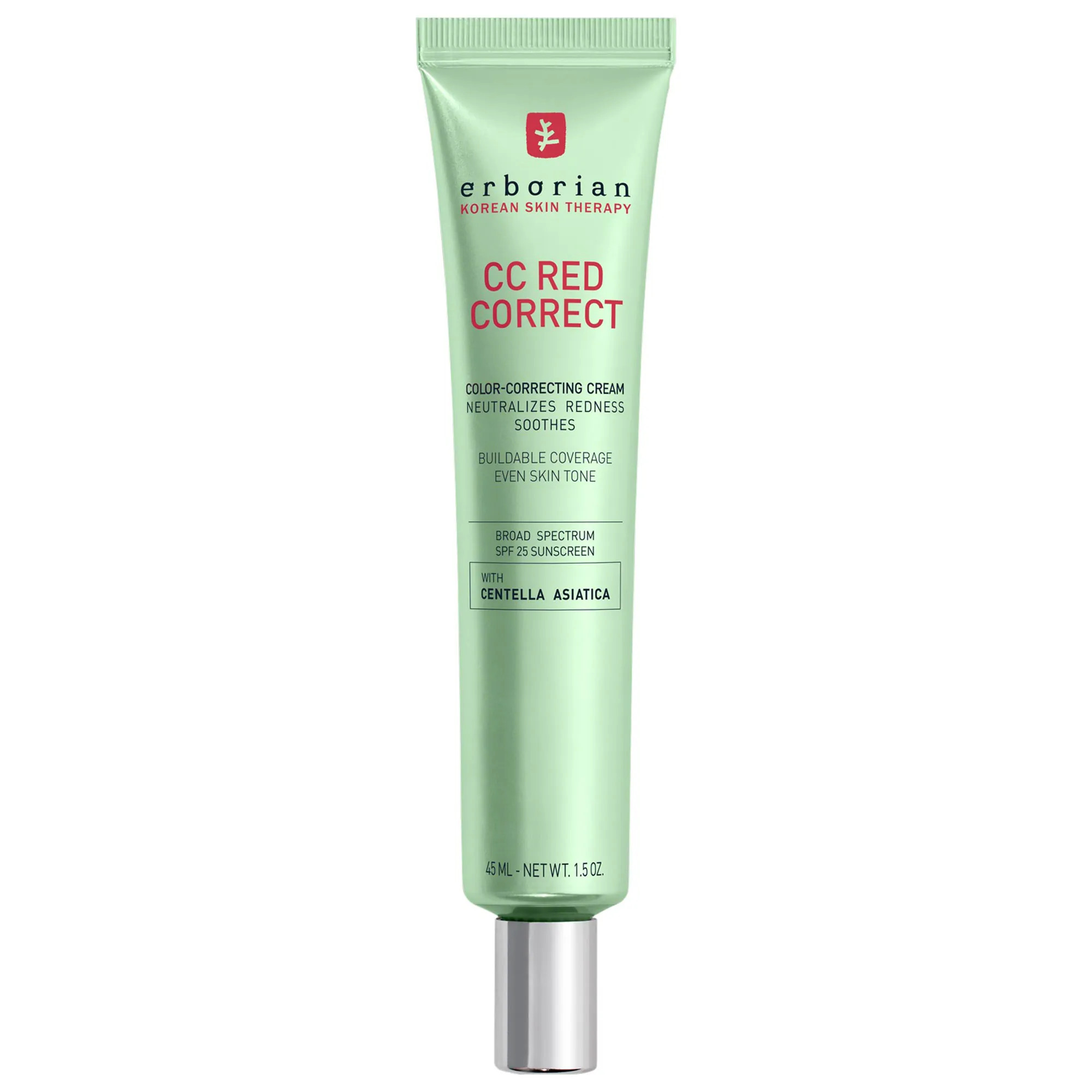 Erborian CC Red Correct Green Color-Corrector SPF 25 to Cover Redness, with Korean Centella Asiatica Extract 1.5 oz/45 mL | Sephora (US)