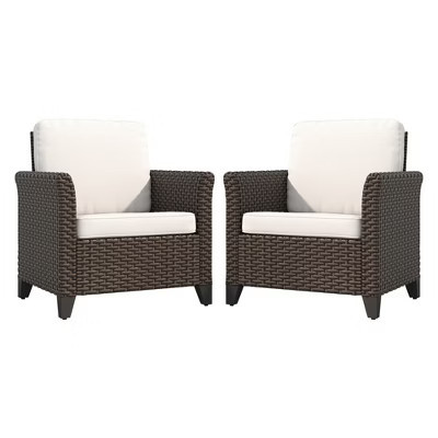 YARDSIGHT 2 Pieces Patio Chairs with Comfortable Cushions: Ideal for Outdoor Living | Target
