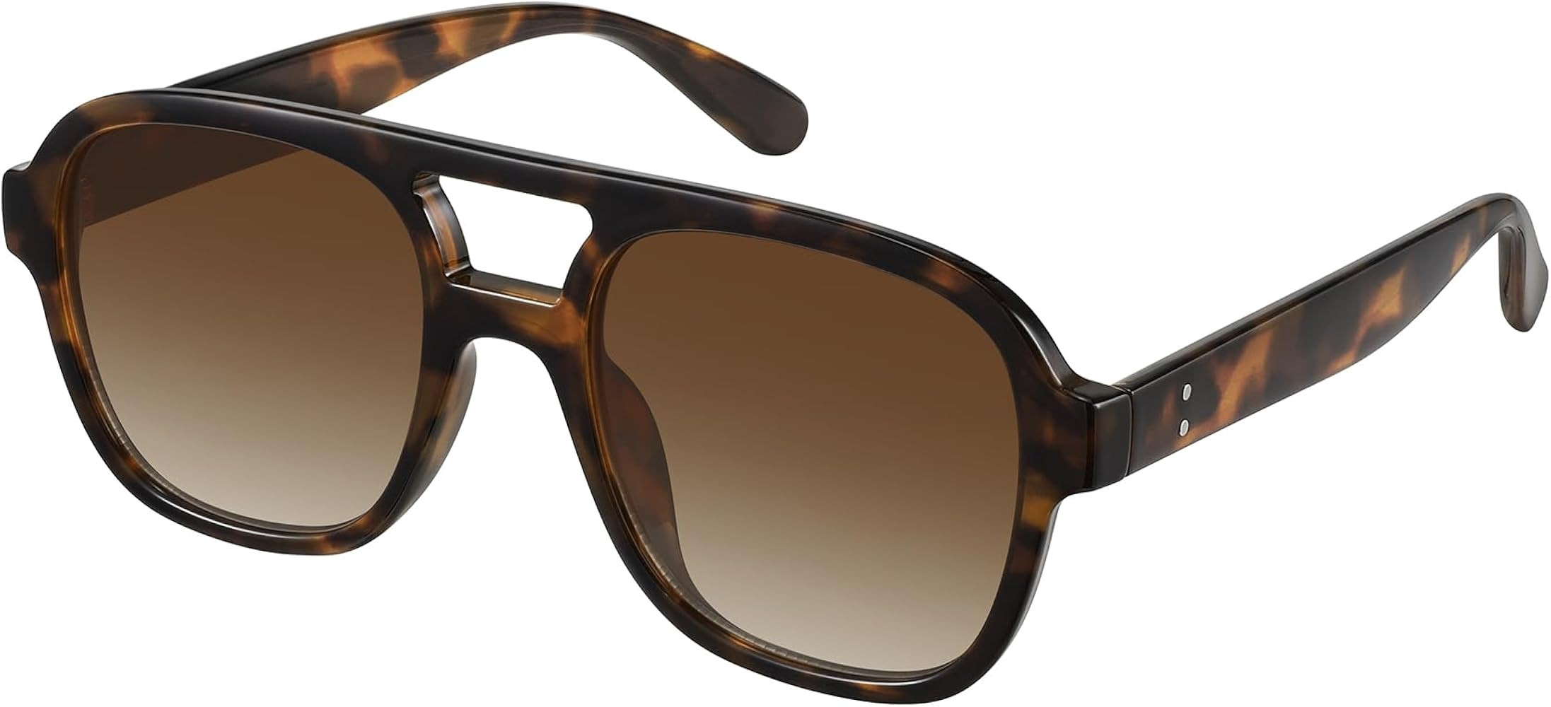 Retro Oversized Aviator Sunglasses Women Trendy Vintage Square Large Tangle Free Aviators Double ... | Amazon (US)