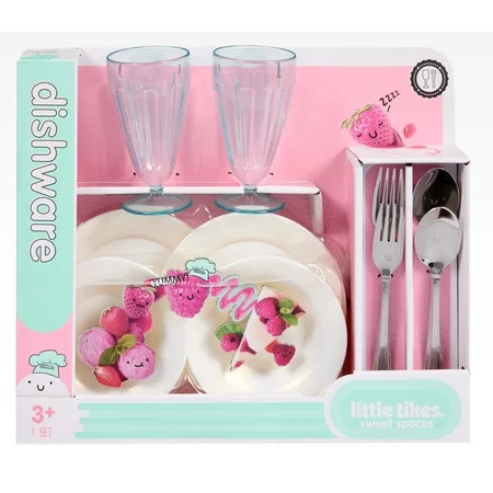 Little Tikes Sweet Spaces Dishware Set, Play Kitchen Cookware, White, Ages 3+ | Walmart (US)