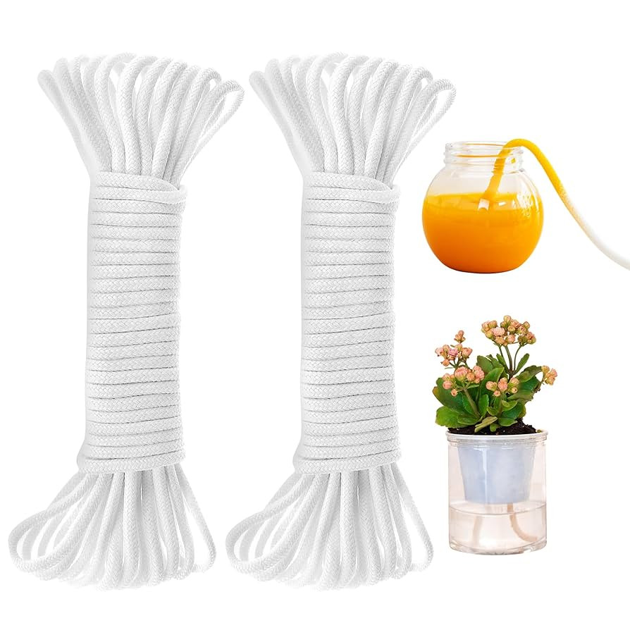 ORIMERC 60 feet 1/6 inch Self Watering Wick Cord for Vacation Self-Watering Planter Pot DIY Autom... | Amazon (US)
