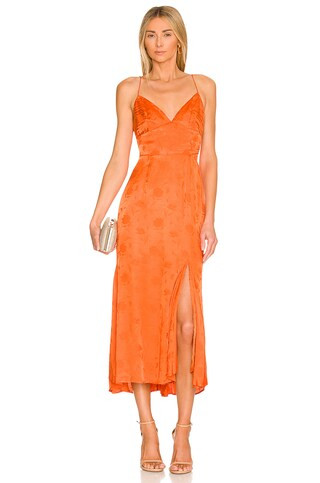 SAU LEE Francessca Dress in Orange from Revolve.com | Revolve Clothing (Global)