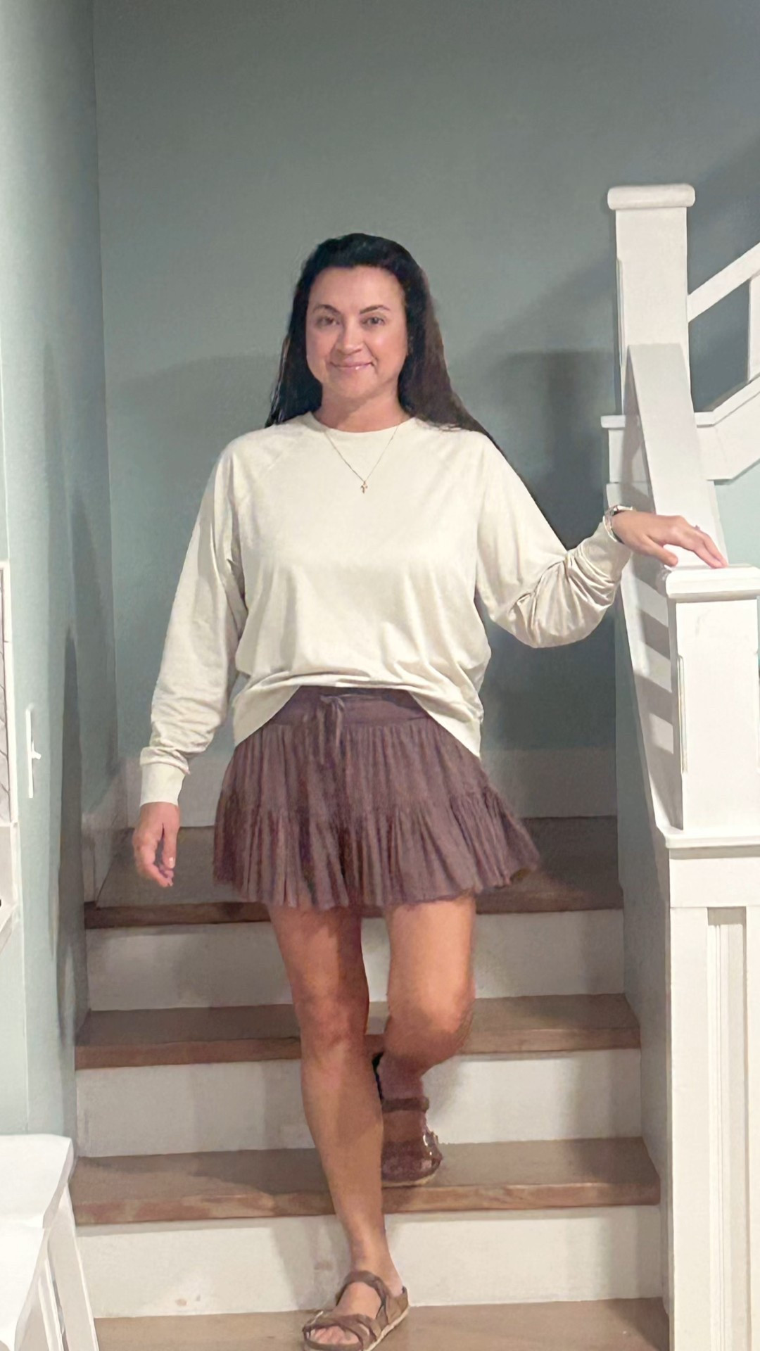 OOTD vacay mode. Wet hair, don’t care. Can’t get enough of the PopFlex skort. The Vouri Halo Crew is a must have comfort staple.  #popflex #vouri #skort #vacation #vacayoutfit 

#LTKootd #LTKActive #LTKSaleAlert
