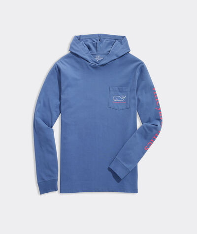 Two-Toned Vintage Whale Long-Sleeve Hoodie Pocket Tee | vineyard vines