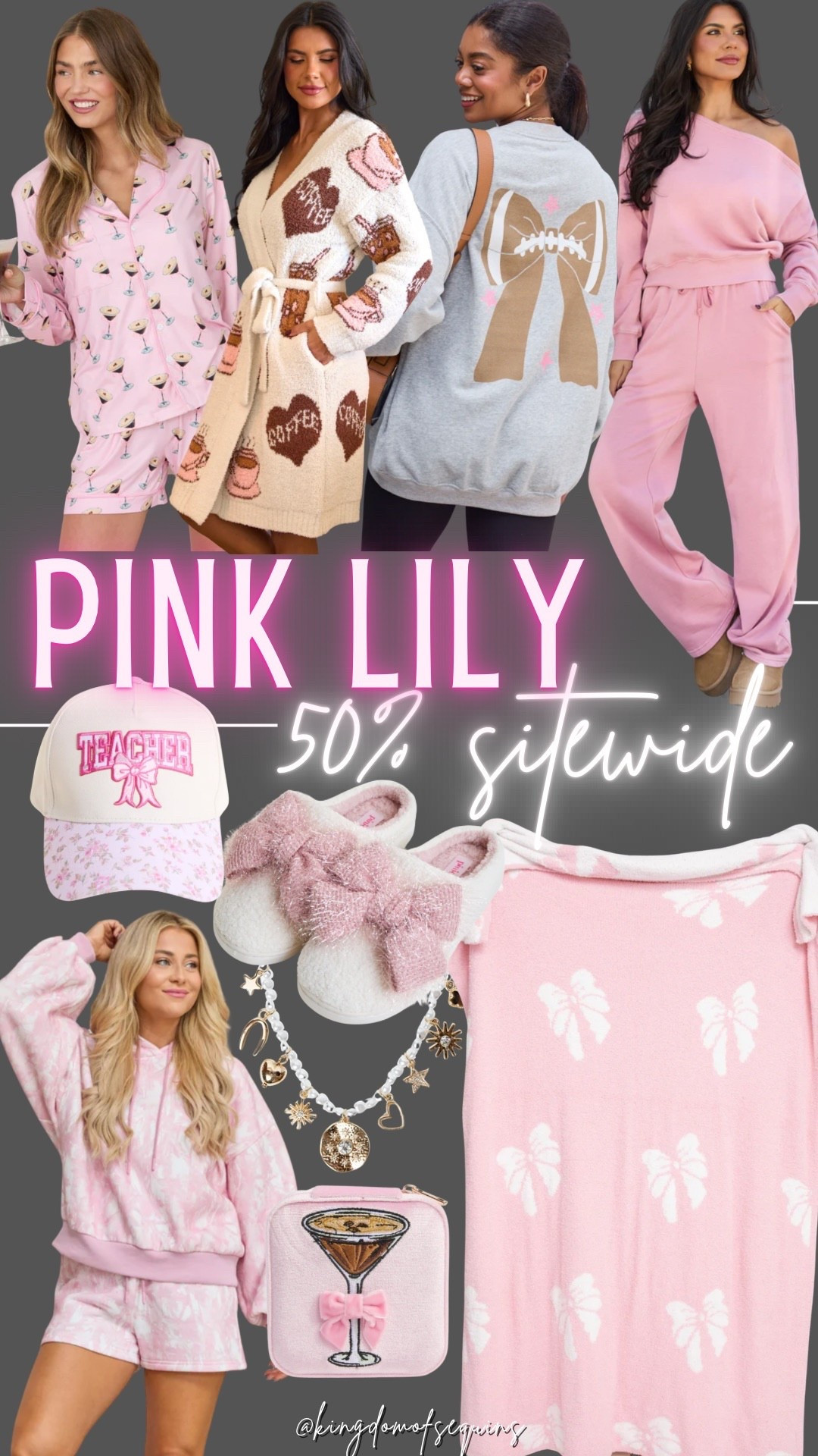 Pink Lily - 50% sitewide! 

#LTKHoliday #LTKSaleAlert #LTKGiftGuide