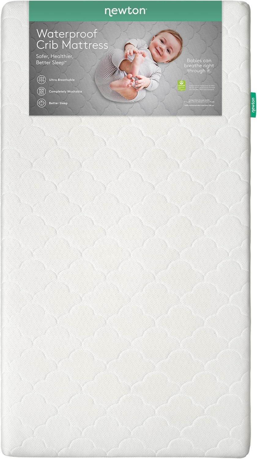 Newton Baby Waterproof Crib Mattress, Breathable & Washable - White | Amazon (US)