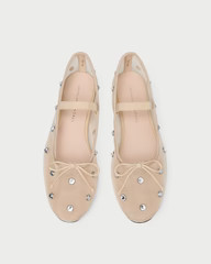 Leonie Caramel/Crystal Ballet Flat | Loeffler Randall
