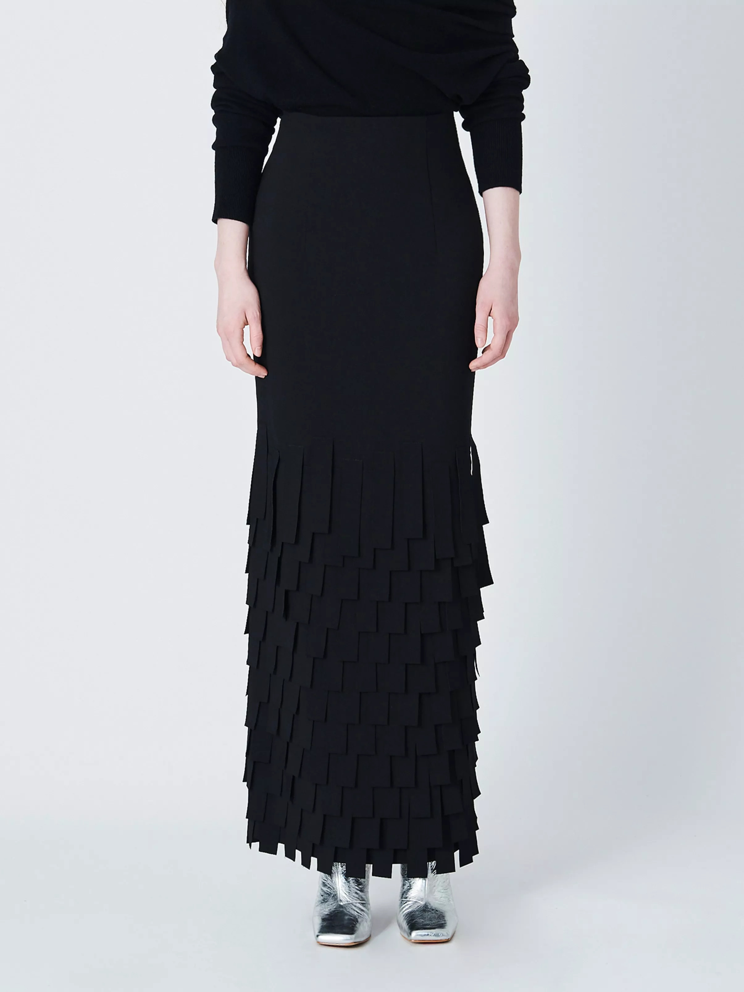 John Lewis x A.W.A.K.E. MODERectangle Skirt, Black | John Lewis (UK)