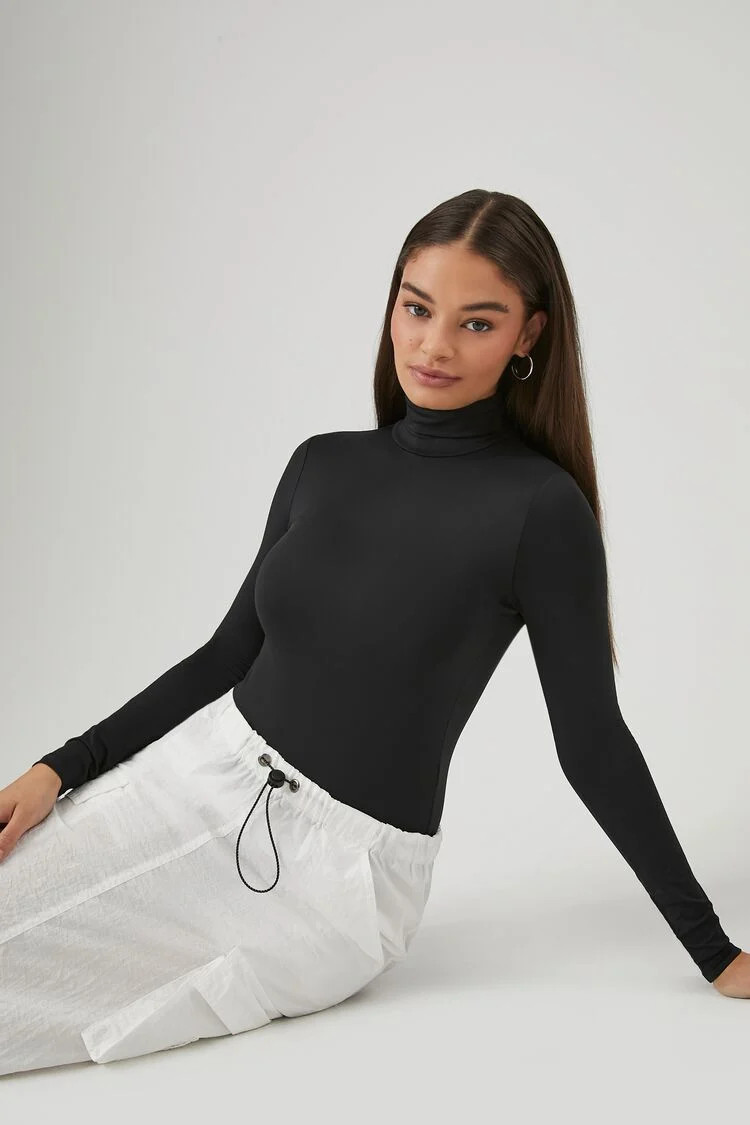 Fitted Mock Neck Bodysuit | Forever 21 | Forever 21 (US)