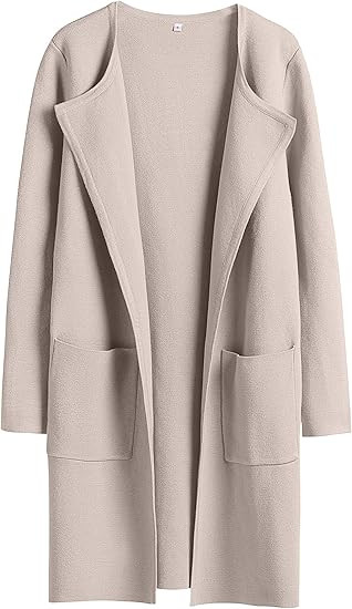 ANRABESS Womens Cardigan Sweater Open Front Knit Long Coatigan Dressy Casual Jacket Coat 2025 Fal... | Amazon (US)