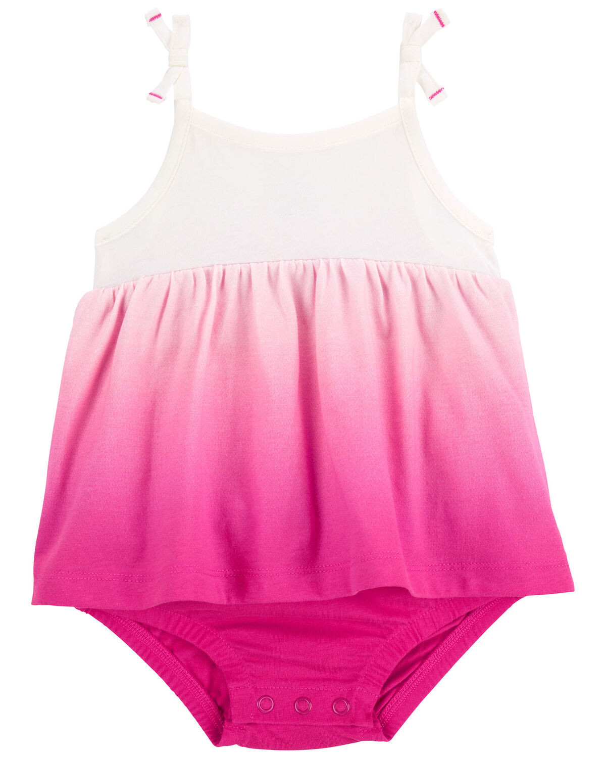 White/Pink Baby Ombré Bodysuit Dress | carters.com | Carter's