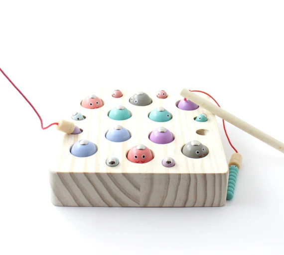 Wooden Toy for Toddler or Kids Magnetic Fishing Toy | Etsy | Etsy (US)