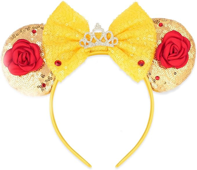 Mouse Ear Headbands,Sparkle Mouse Ears Headband for Women Girls Cartoon Princess Costume Cosplay ... | Amazon (US)