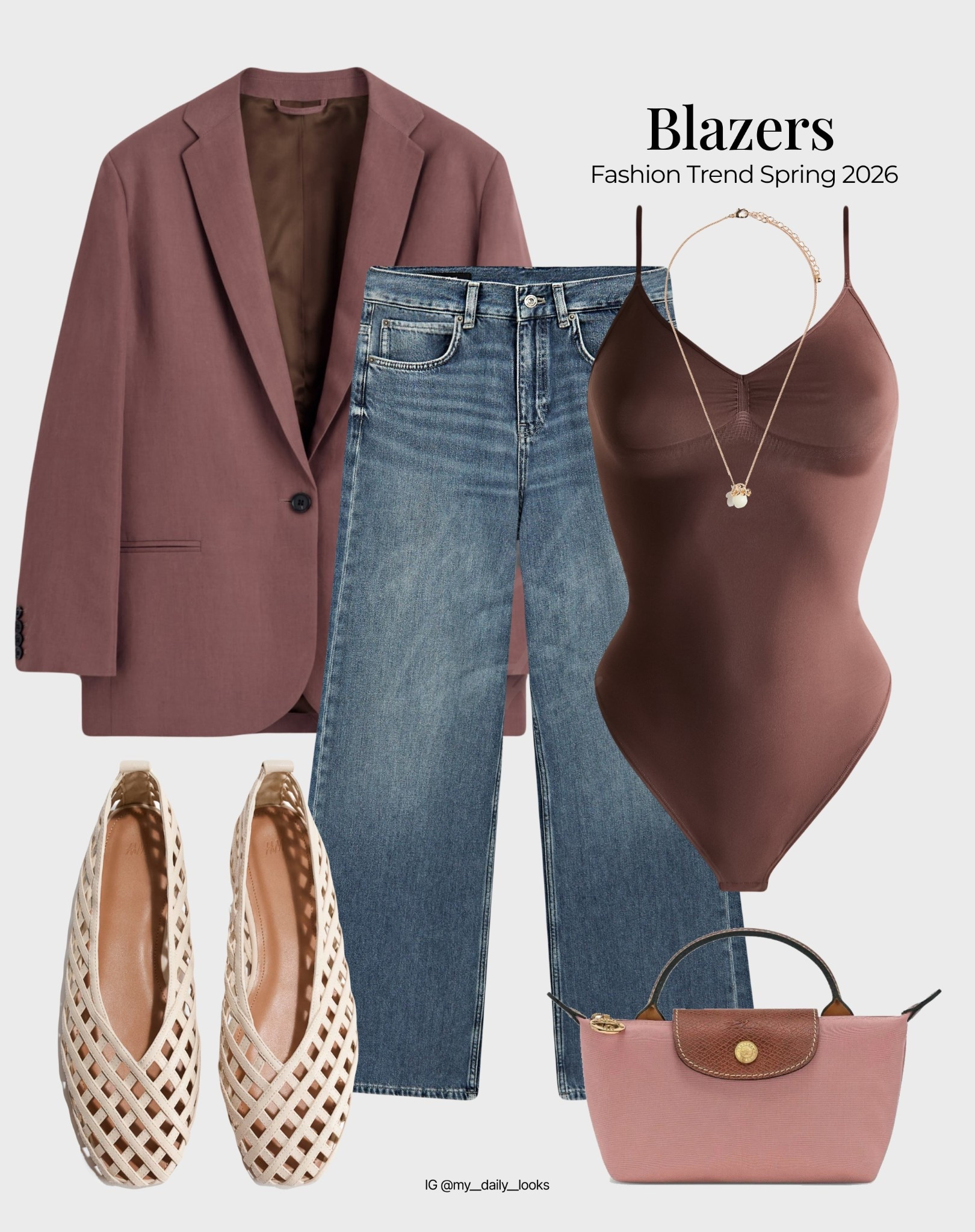 Pink Blazer + bodysuit combo 🖤 

Tags: spring outfits, spring balzers, blazer looks, spring jacket, 2026 trends, workwear, H&M new-in, Mango new-in, spring summer outfits 2026, spring look, capsule wardrobe, high street.
