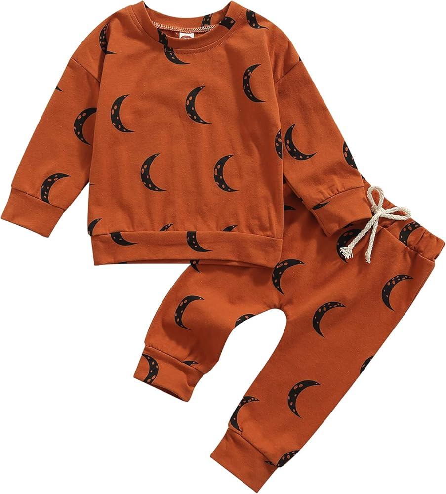 Infant Baby Boy Long Sleeve Clothes Set Tiger/Dinosaur Printed Sweatshirt and Pants 2Pcs Spring F... | Amazon (US)