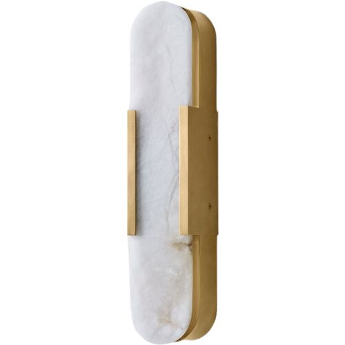 Visual Comfort - Melange Alabaster Elongated Sconce - Gold | Wall Fixtures, Wall Lamps - Decorative, Aesthetic | One Kings Lane