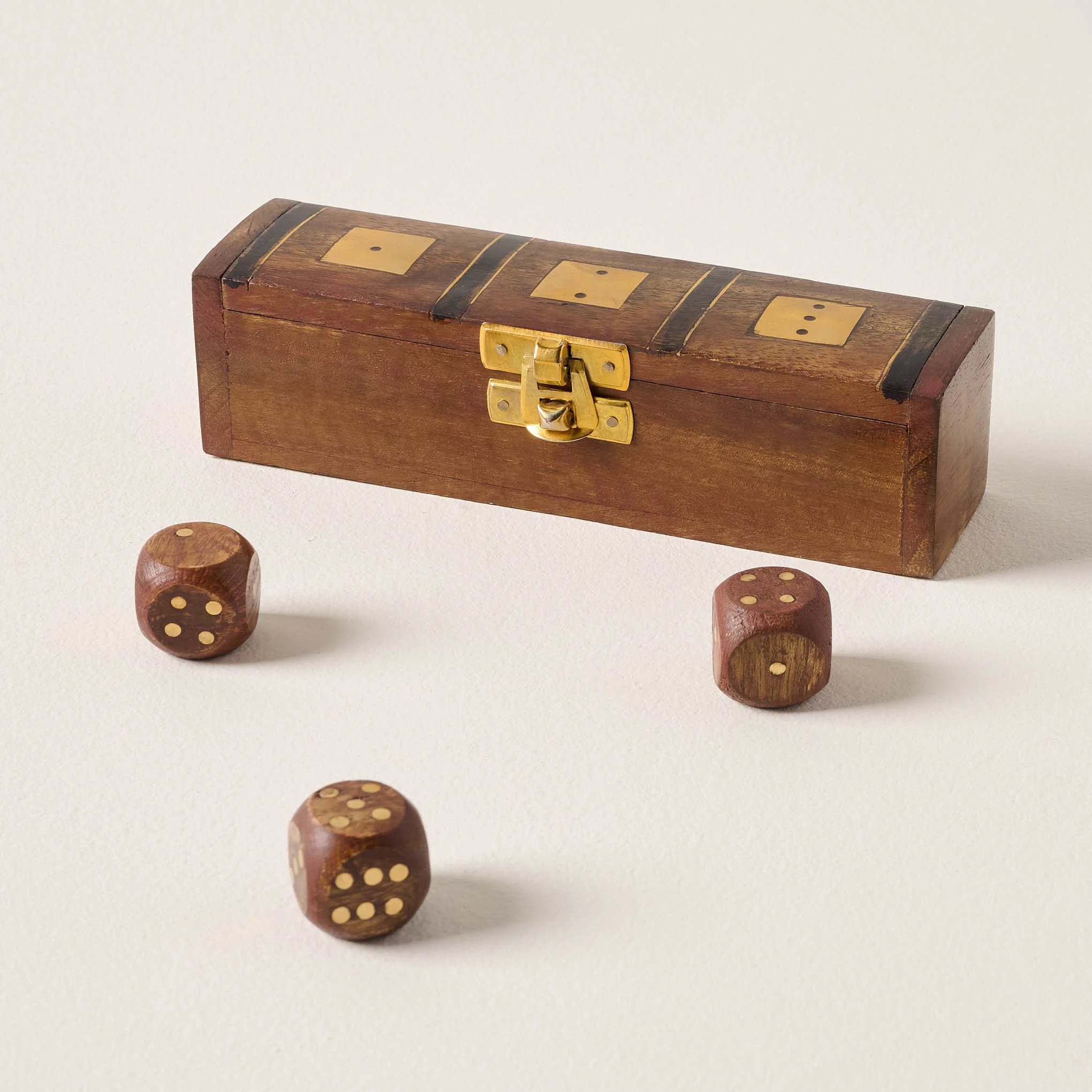 Gold Inlay Dice Case | Magnolia