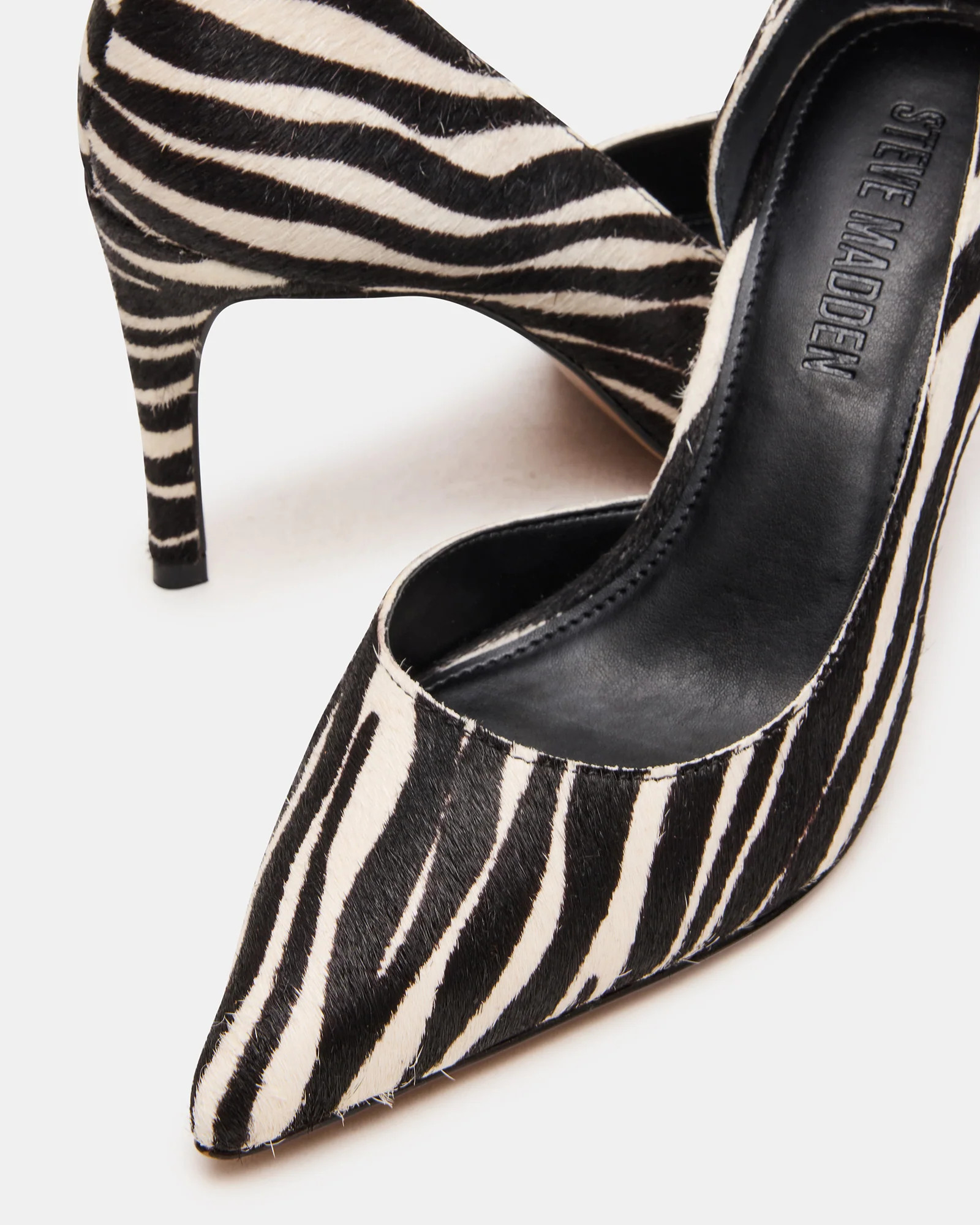 NULA Zebra Pointed-Toe Stiletto Pump Women's Heel | Steve Madden (US)