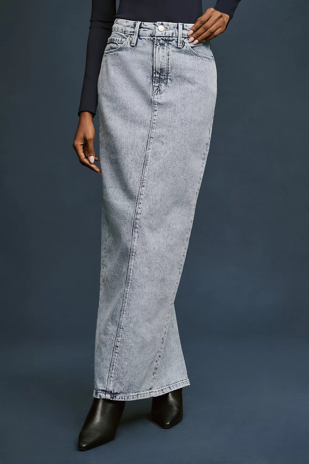 Good American Denim Maxi Skirt | Anthropologie (US)