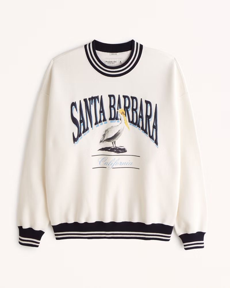 Santa Barbara Graphic Crew Sweatshirt | Abercrombie & Fitch (US)