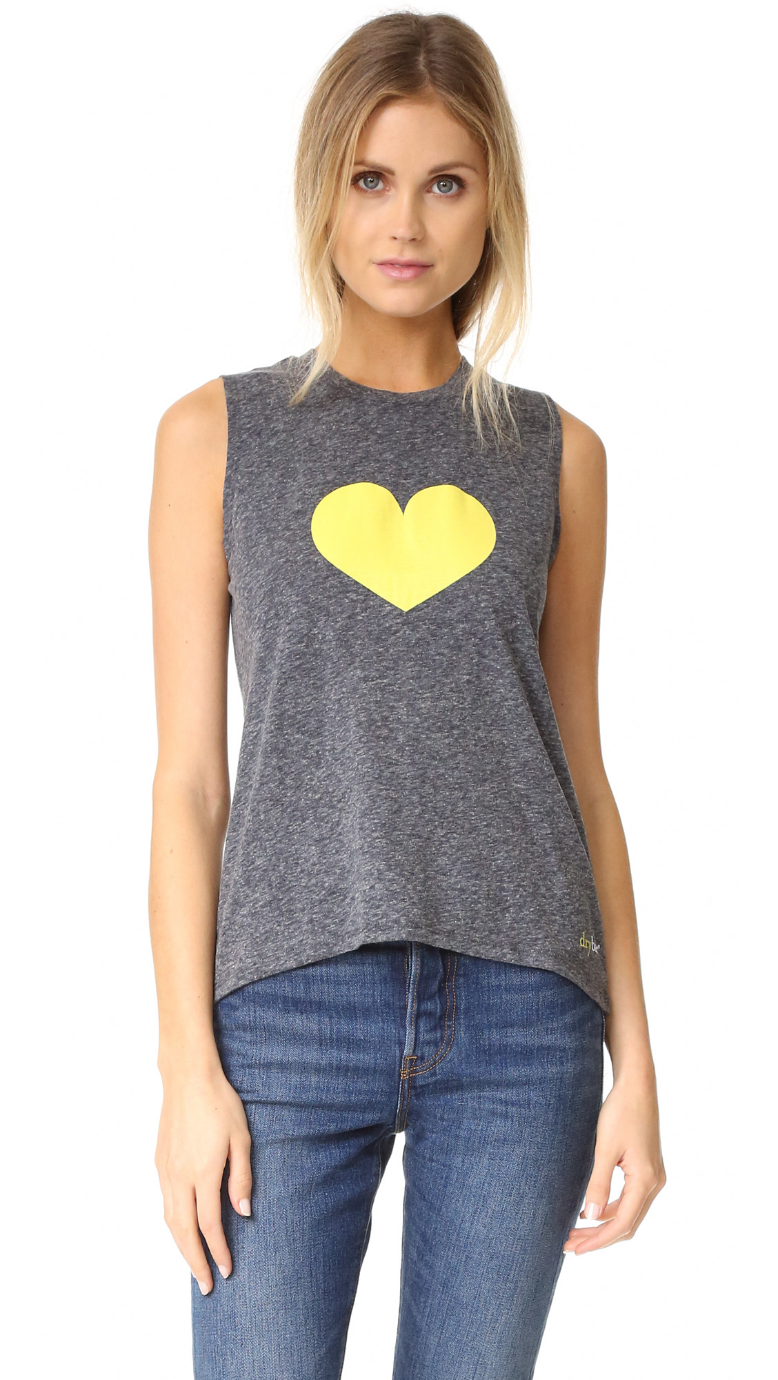 Drybar Drybar Heart Muscle Tank - Heather Black | Shopbop