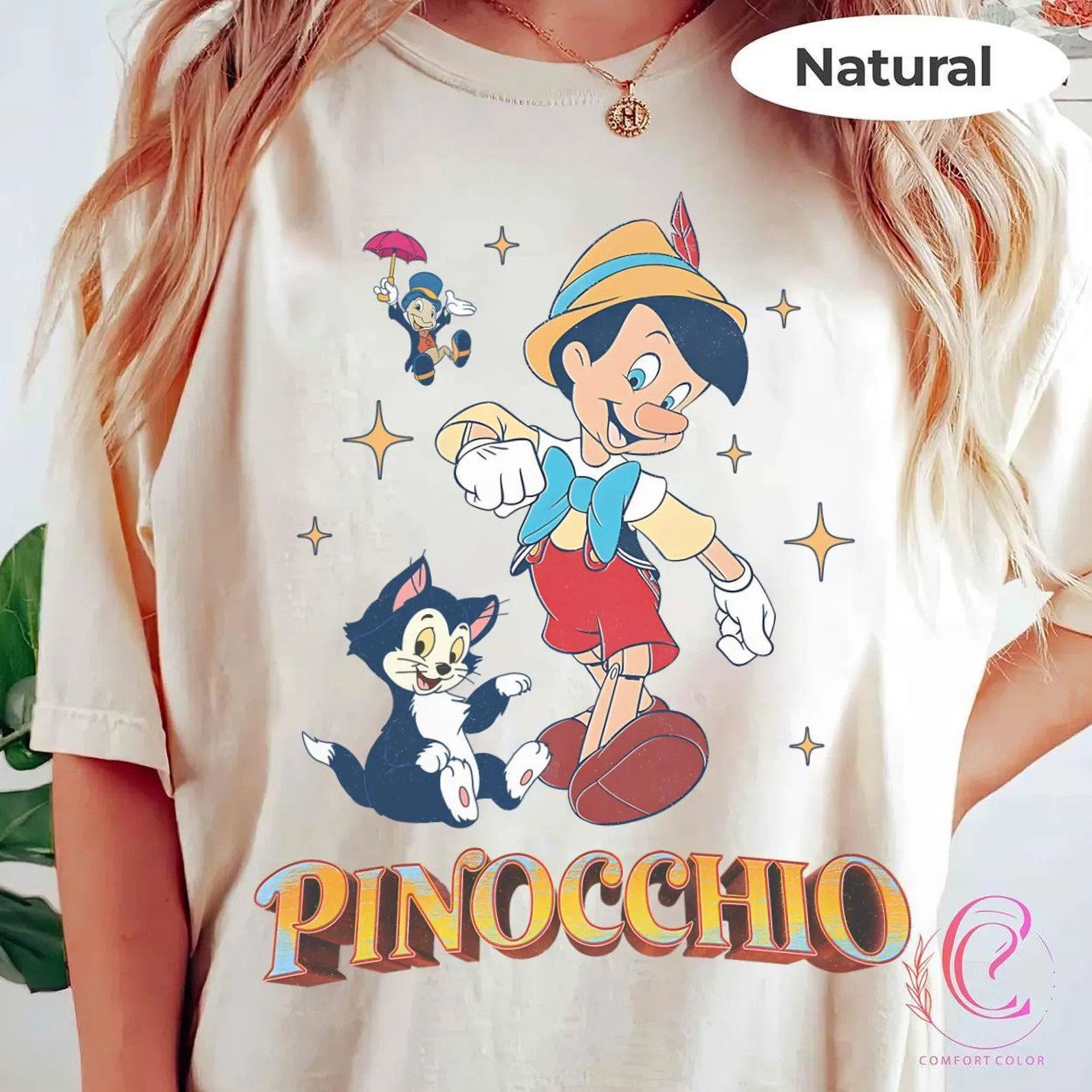Comfort Color Vintage Pinocchio Portrait Shirt, Disney Pinocchio Shirts, Magic Kingdom Shirt, Dis... | Etsy (US)