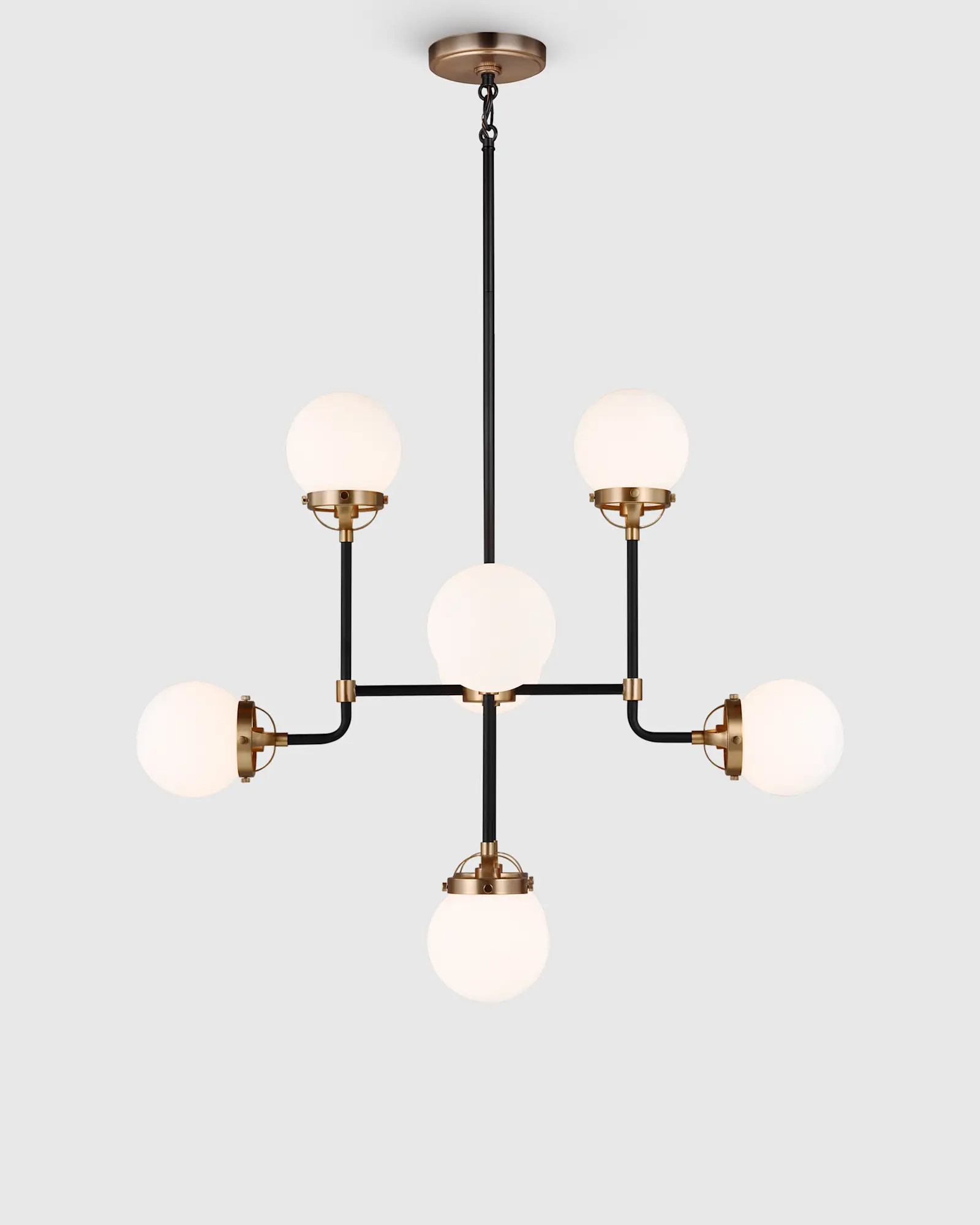 Multi Globe Steel Chandelier in Black | Quince