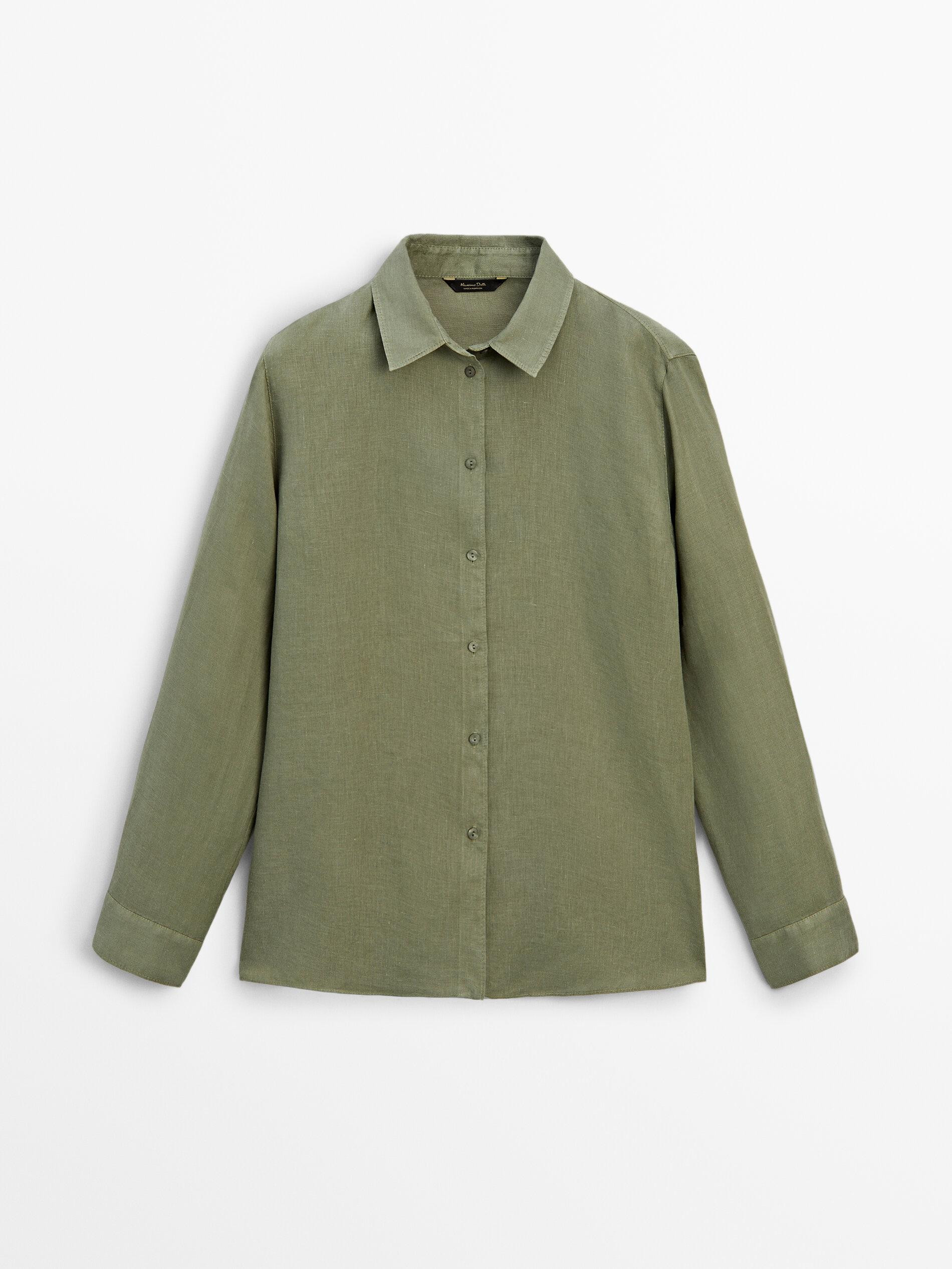 100% linen shirt | Massimo Dutti US