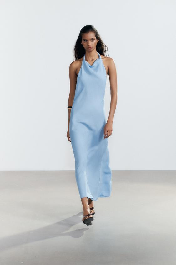 FLOWING HALTER DRESS | Zara UK