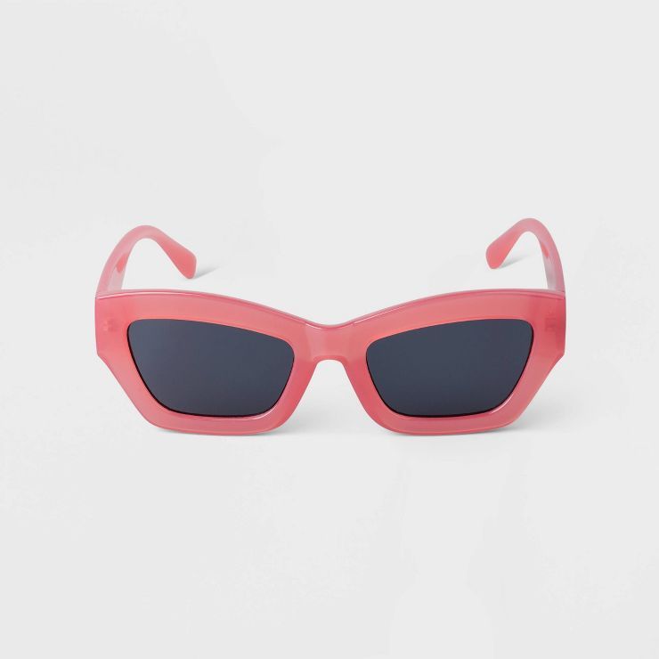 Women's Plastic Angular Cateye Sunglasses - A New Day™ | Target