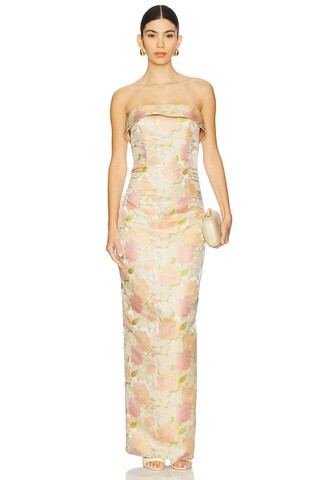 Katie May Elin Gown in Champagne Garden from Revolve.com | Revolve Clothing (Global)