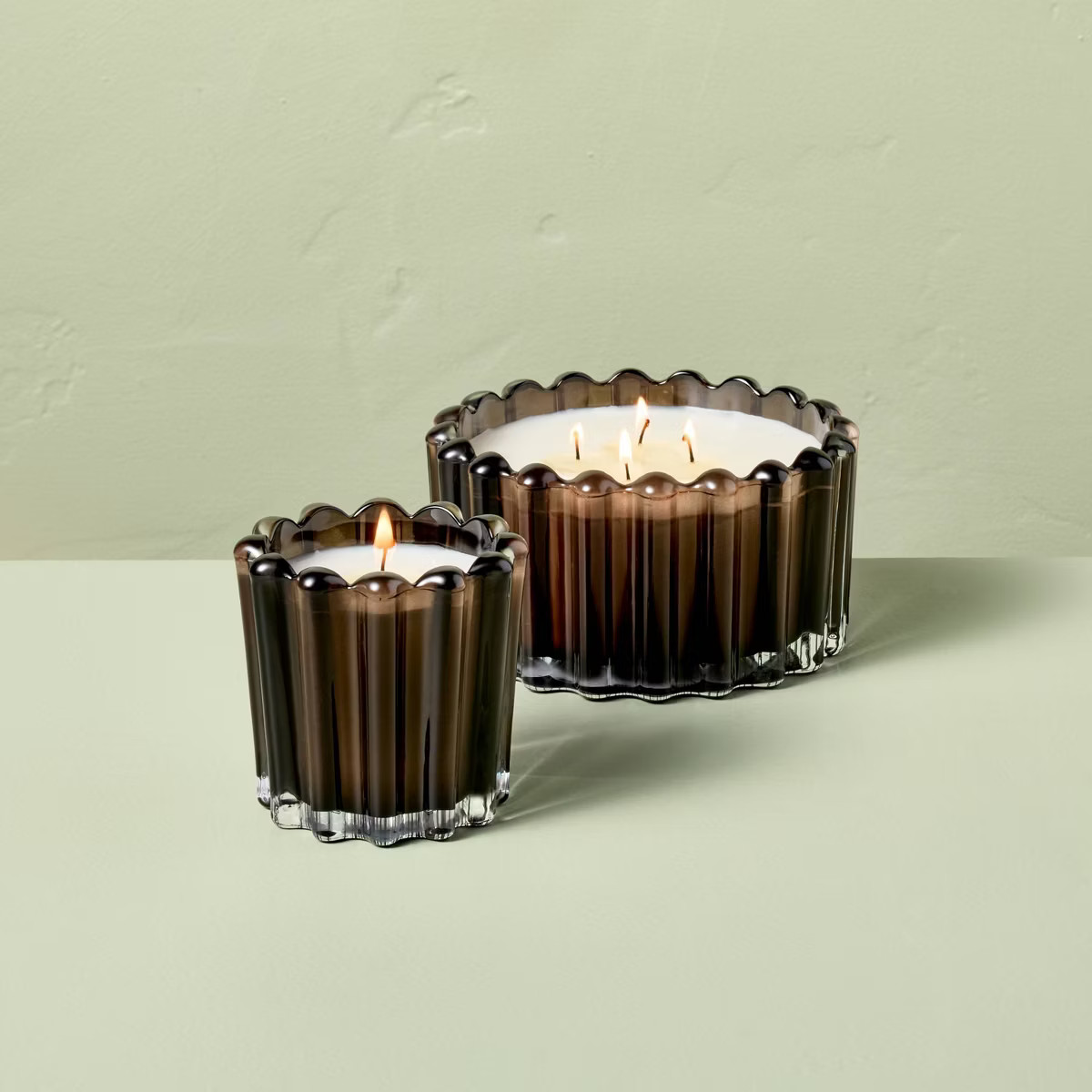 4 Wick Ribbed Glass Jar Candle 22oz - Hearth & Hand™ with Magnolia | Target