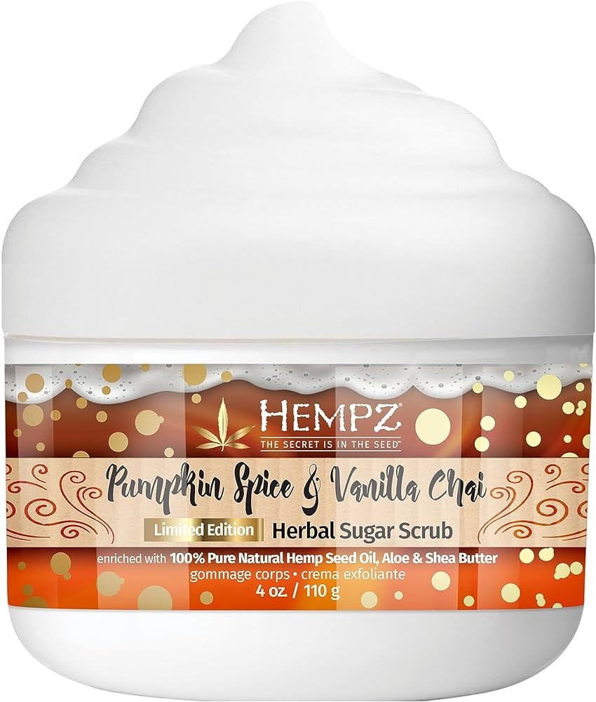 Hempz Pumpkin Spice & Vanilla Chai Exfoliating Body Scrub (4 Oz) – Yummy Fall Scented Sugar Bod... | Amazon (US)