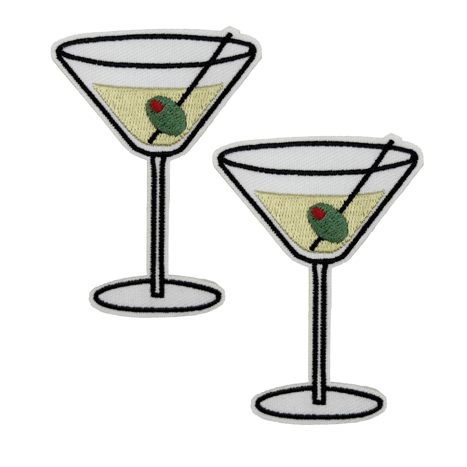 3'' Martini Embroidered Iron On Patches for Baseball Hats T-Shirts Hoodies Backpacks | Amazon (US)