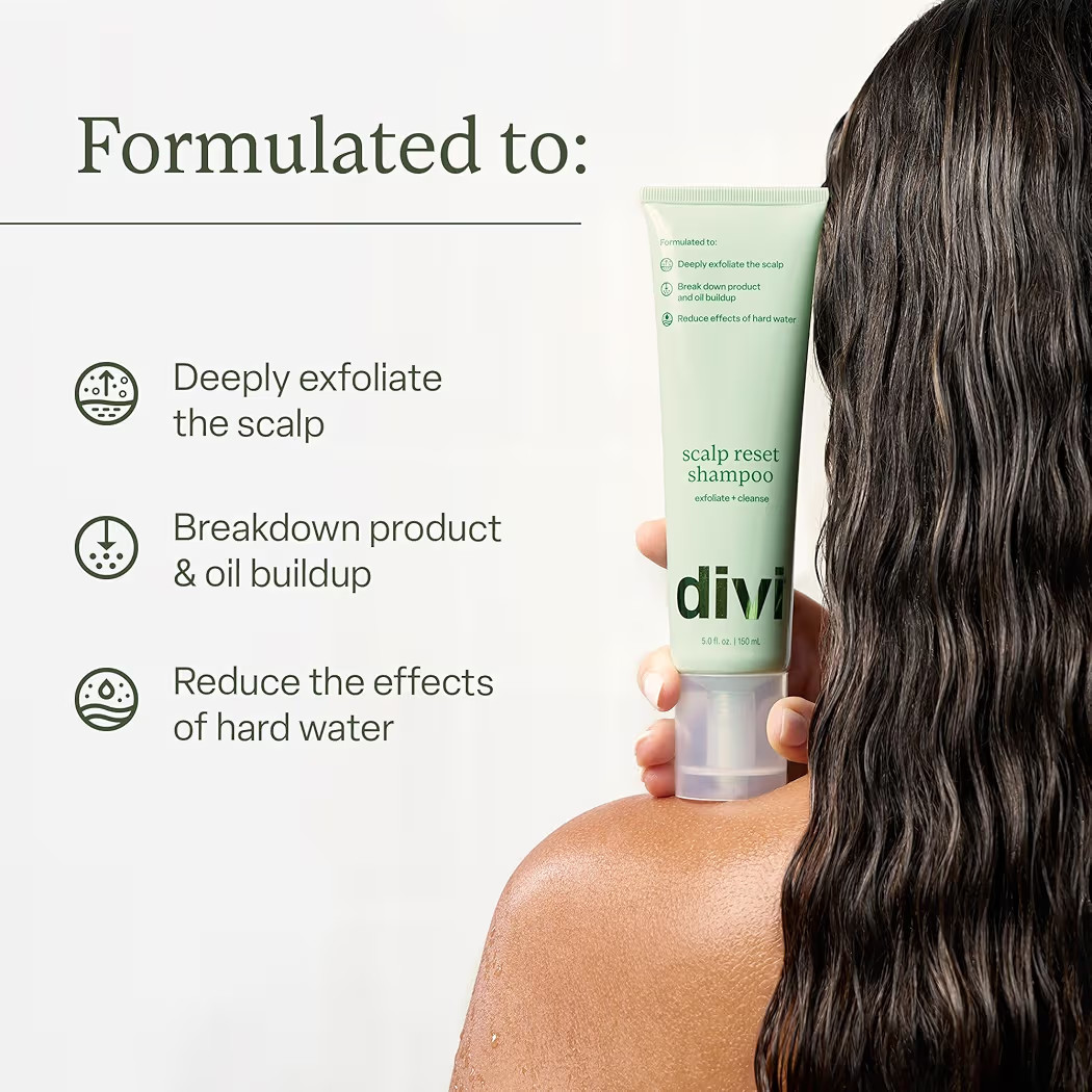 Divi Clarifying Scalp Reset Shampoo, Weekly Deep Cleansing Treatment for Product Buildup and Hard... | Amazon (US)