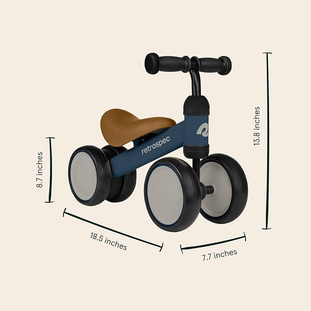 Retrospec Cricket Baby Walker Balance Bike with 4 Wheels for Ages 12-24 Months - Baby Toys & Todd... | Amazon (US)