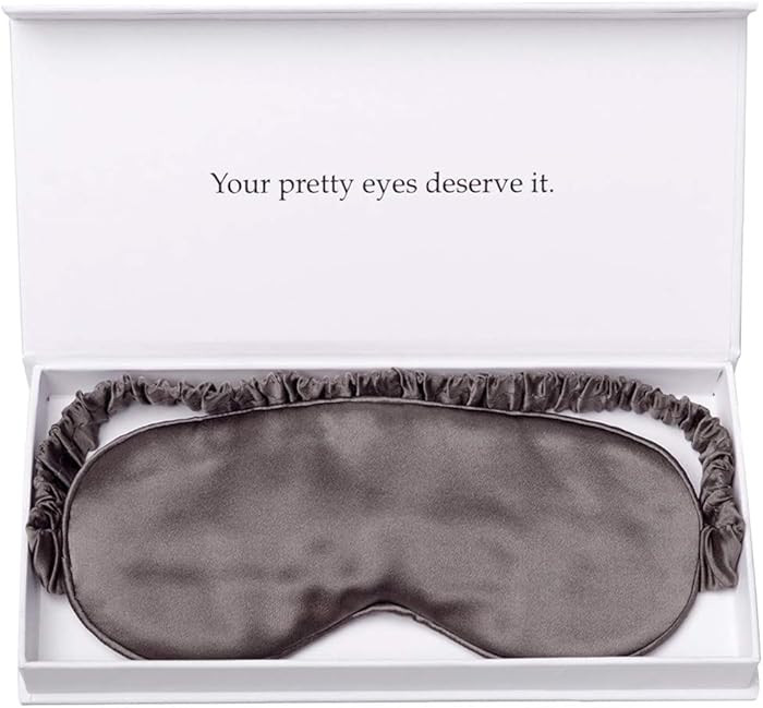 Silk Sleep Mask 100% Mulberry Silk Eye Mask
        Light Blocking, Ultra Soft, Comfy, Anti Aging... | Amazon (US)