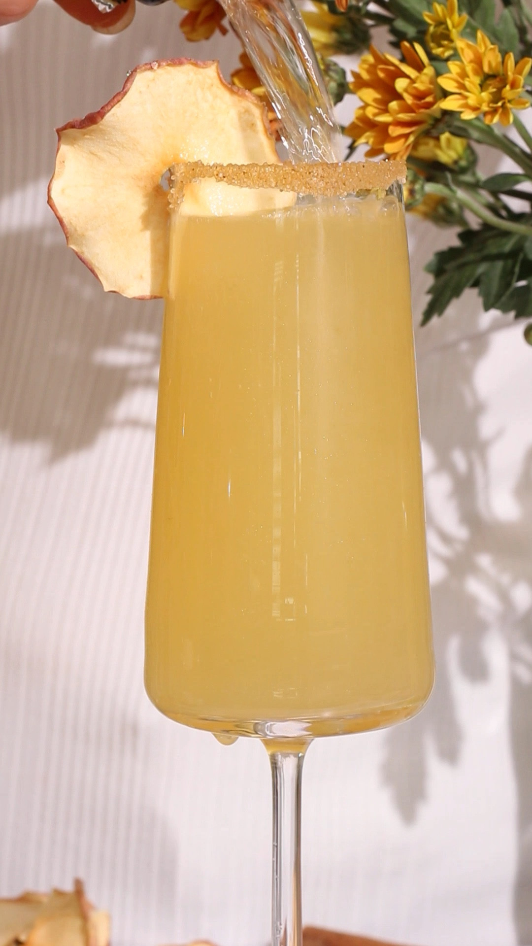 Let’s make an apple caramel mimosa with apple cider and non-alcoholic sparkling wine in these stunning champagne glasses ✨ The perfect mocktail for Fall. 

#LTKVideo #LTKHoliday #LTKSeasonal