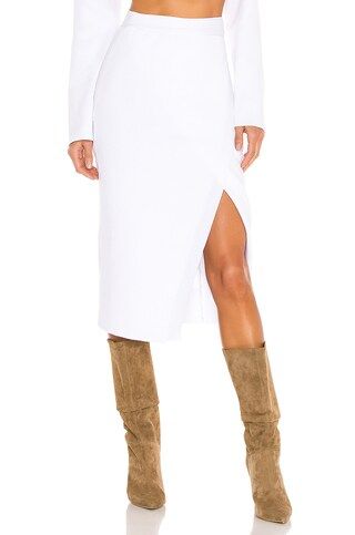 SNDYS Cece Knit Skirt in White from Revolve.com | Revolve Clothing (Global)